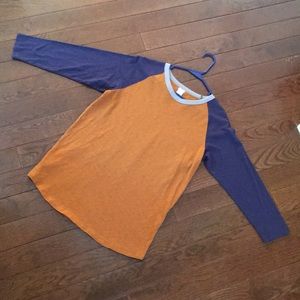 J crew raglan baseball tee